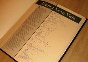 Página com assinaturas